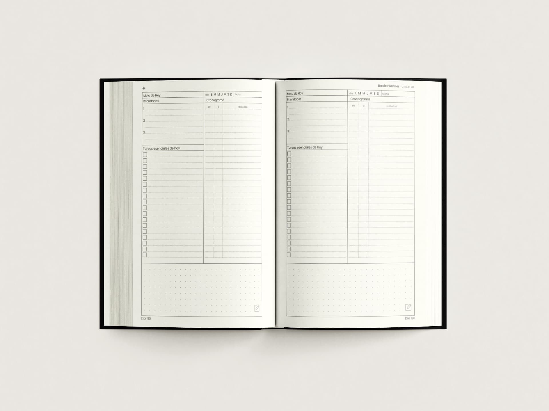 The Basic Planner — daily spread